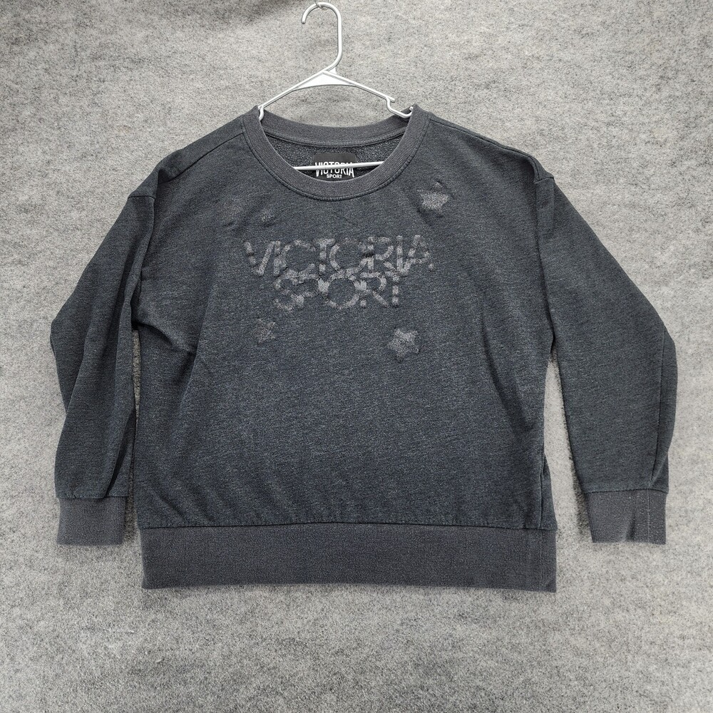 Victoria Secret Sport Sweatshirt Womens Medium Long Sleeve Gray